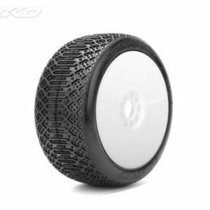 Pneus Jetko Buggy JK1009SRW  1:8 J One Soft (2) jantes Revo blanches