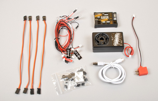 Set d'éclairage Led et bruitage pour modèle roulant RC T422529 – Image 2