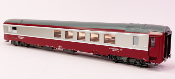 Voiture Vru restaurant livrée "Prototype" libre service Sncf, Ep IV - LSMODELS 40158 - HO 1/87