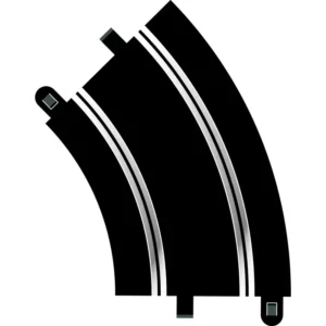 Rail (2 pièces) - Courbe (droite) pour circuit digital Scalextric C8206