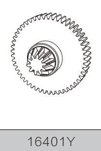 16401Y Spur Gear Assembly (Metal) (mjx 14207-14208)
