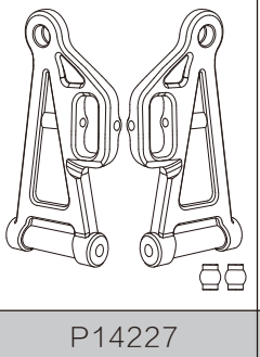 P14227 Front Lower Suspension Arms (mjx 14207-14208)