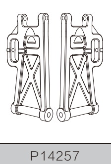 P14257 Rear Lower Suspension Arms (mjx 14207-14208)