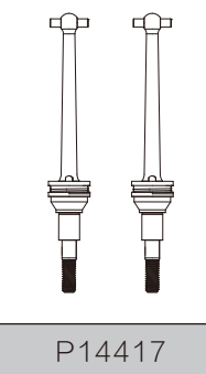 P14417 Metal FR CVD Shafts (2 Sets) (mjx 14207-14208)