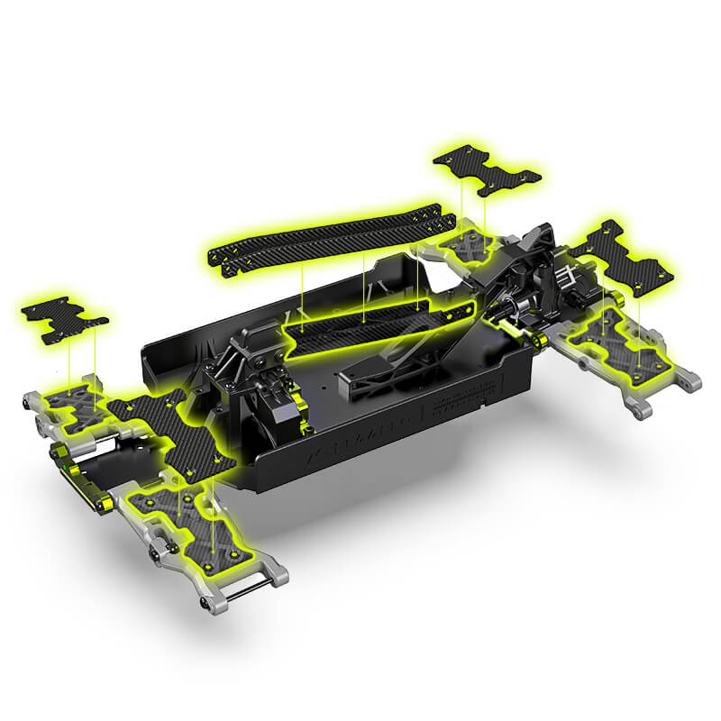 Rlaarlo Omni-Terminator RZ001B-C monster truck 1/10 brushless version Carbone