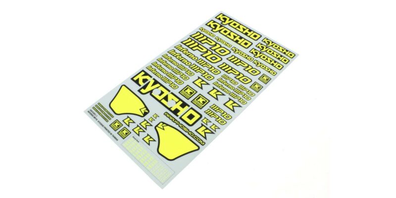 Kyosho Planche de décoration jaune fluo Inferno MP10 IFD411KY