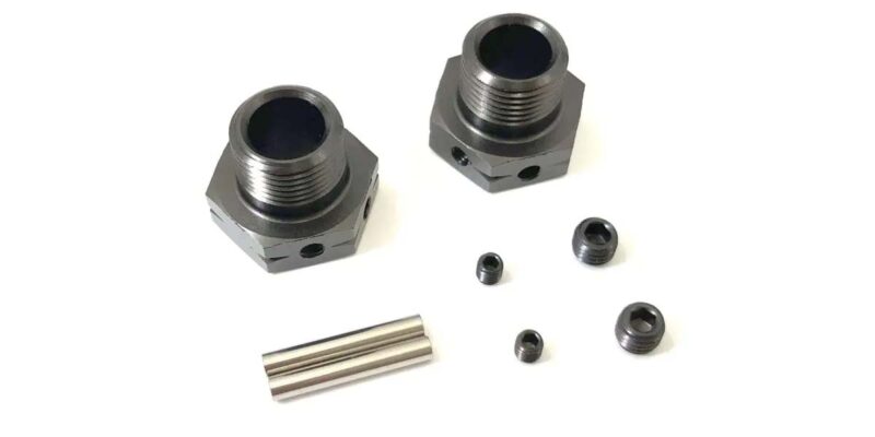 Kyosho Hexagones de roues larges gun metal Inferno MP9-MP10 MP11 (2) IFW625WB