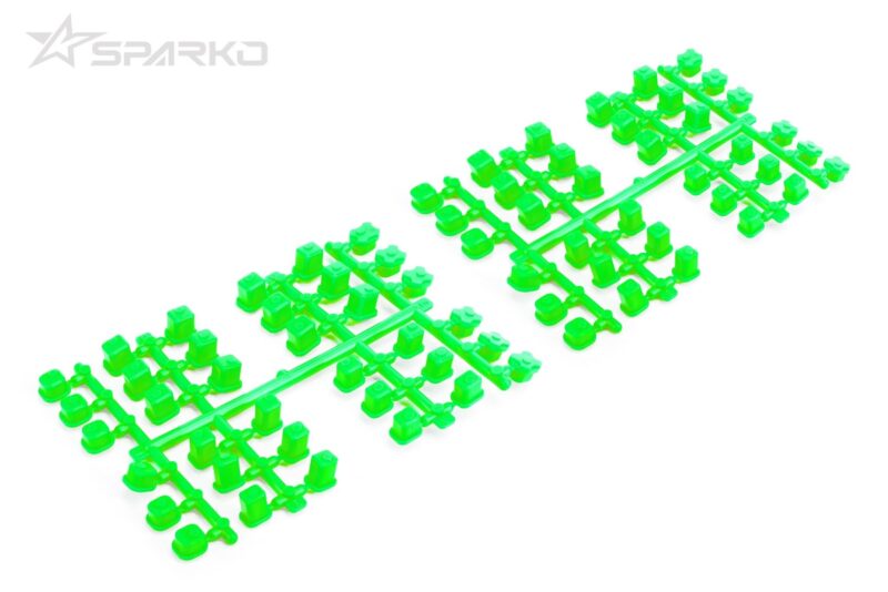 Sparko F8 inserts de supports de triangles plastique verts (2) SPKF81009AOP-GR