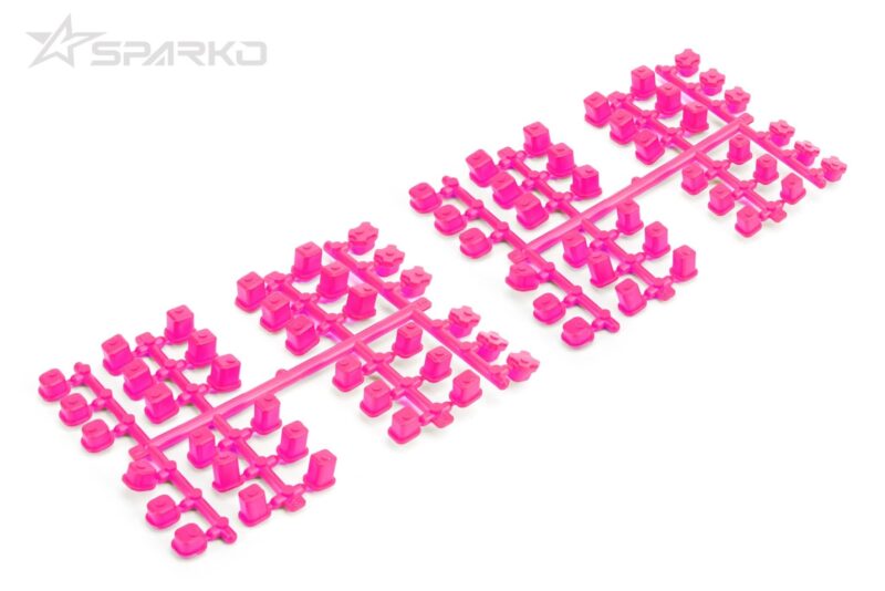Sparko F8 inserts de supports de triangles plastique roses (2) SPKF81009AOP-PK