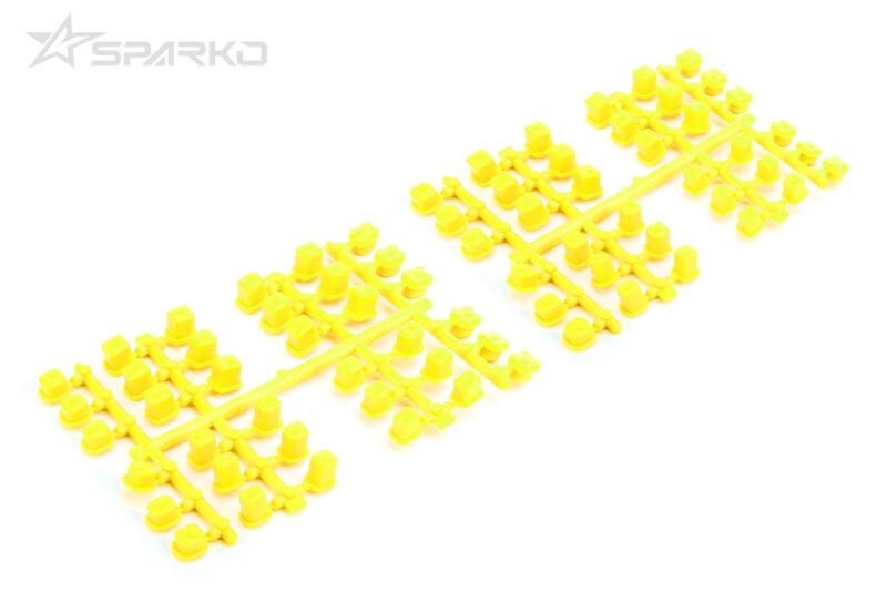 Sparko F8 inserts de supports de triangles plastique jaunes (2) SPKF81009AOP-YL