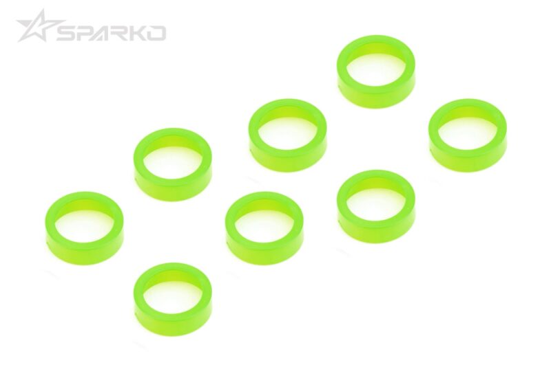Sparko F8 entretoises de roulements vertes (8) SPKF81018AOP-GR