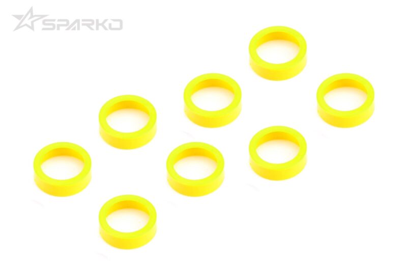 Sparko F8 entretoises de roulements jaunes (8) SPKF81018AOP-YL