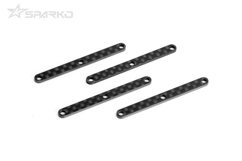 Sparko F8 inserts de triangles supérieurs avant carbone (G=D) 2,0 mm (4 pcs) SPKF83002-20OP