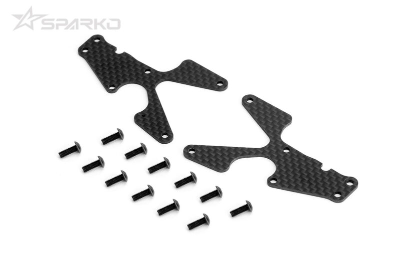 Sparko F8 inserts de triangles inférieurs avant carbone 1,5 mm (2 pcs) SPKF83006-15OP