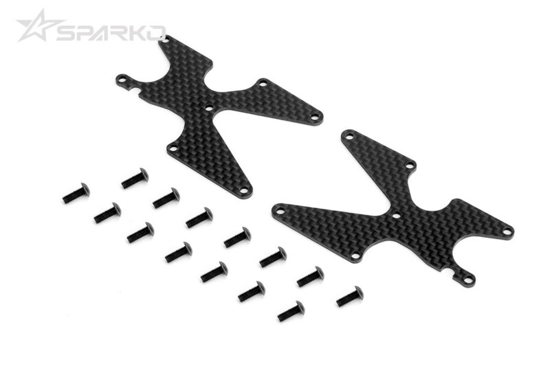Sparko F8 inserts de triangles arrière carbone 1,5 mm (2 pcs) SPKF83007-15OP