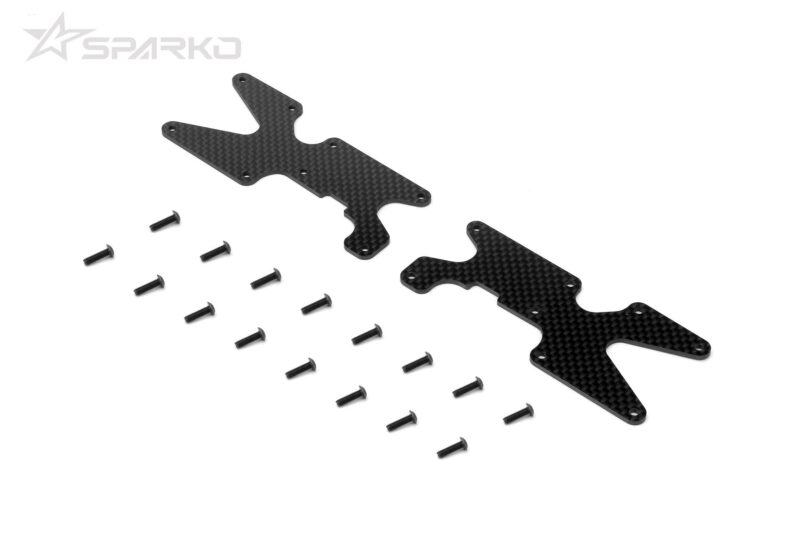 Sparko F8T inserts de triangles avant carbone 2 mm (2) SPKF83023-20OP