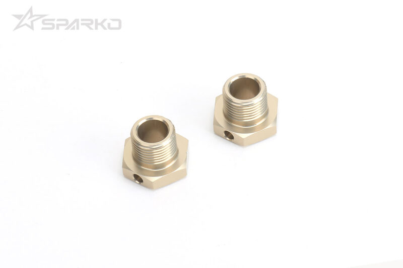 Sparko F8 hexagones de roues alu L4,5 mm 17 mm (anodisation dure) (2 pcs) SPKF84006