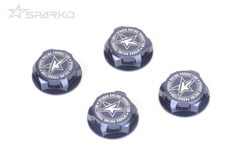 Sparko F8 écrous de roues crantés couverts alu 7075 17 mm (4) SPKF84054OP