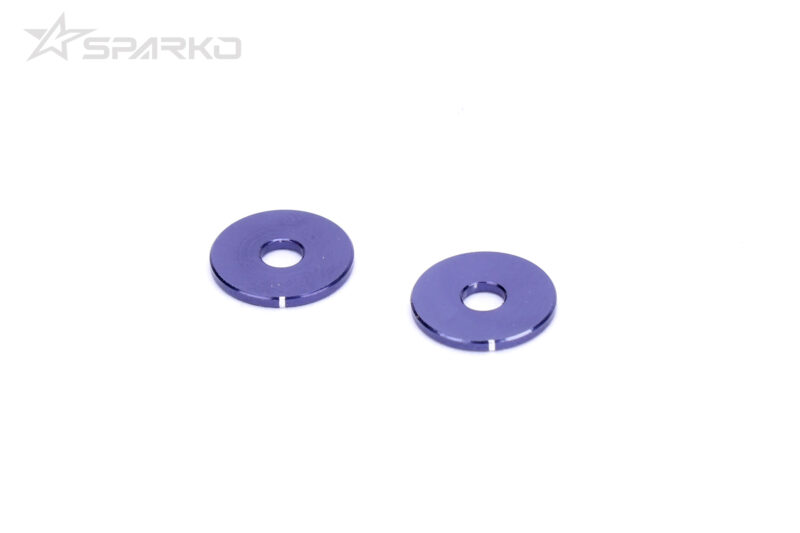 Sparko F8 cales de rotule d'amortisseur alu 7075 1 mm (2) SE SPKF84073