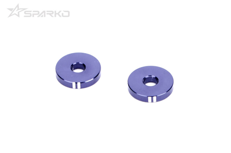 Sparko F8 cales de rotule d'amortisseur alu 7075 2 mm (2) SE SPKF84075