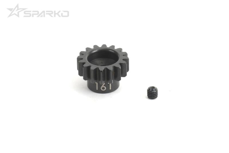 Sparko F8E pignon moteur 16 dents axe 5 mm SPKF85056-16OP