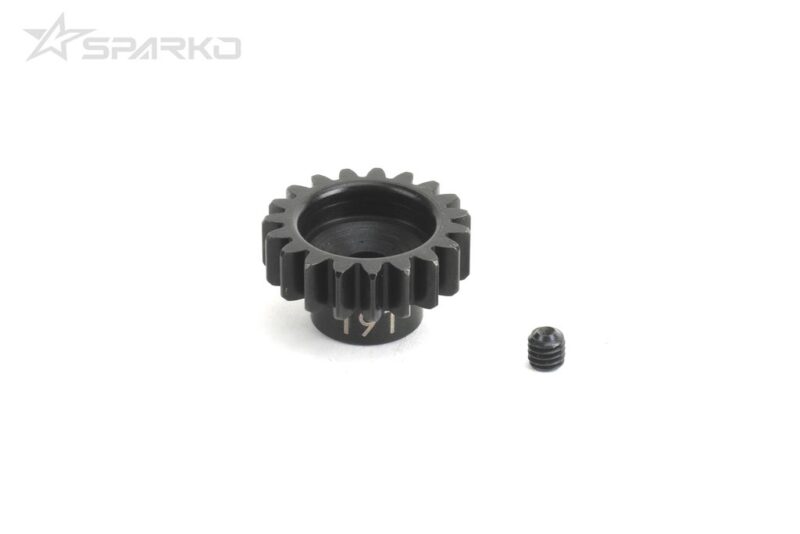 Sparko F8E pignon moteur 19 dents axe 5 mm SPKF85056-19OP