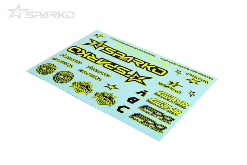 Sparko F8 planche de décoration carrosserie jaune (option) SPKF89004-YLOP