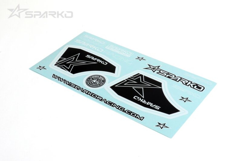 Sparko F8 planche de décoration aileron noir et blanc SPKF89005-BK
