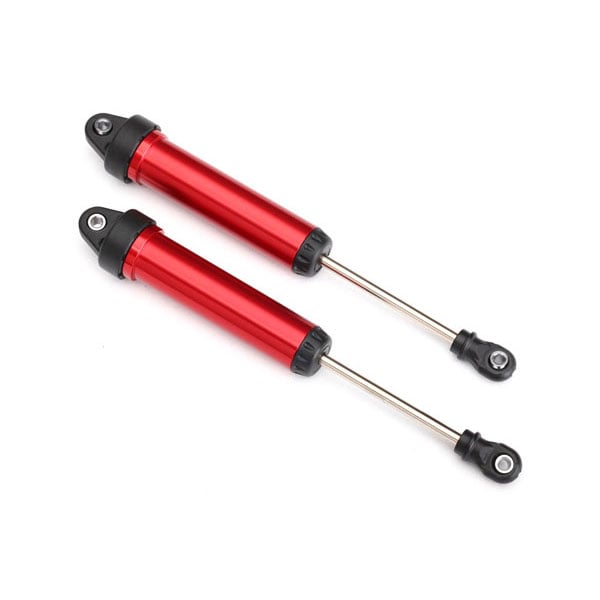 Traxxas Amortisseurs avant gtr 134 mm alu anodisés rouge non filetes (2) 8451R