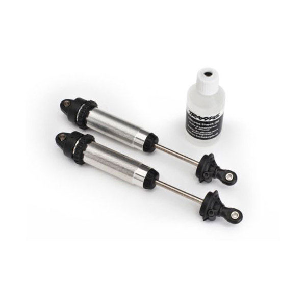 Traxxas Amortisseurs avant gtr 134 mm aluminium argent filetes (2) 8450