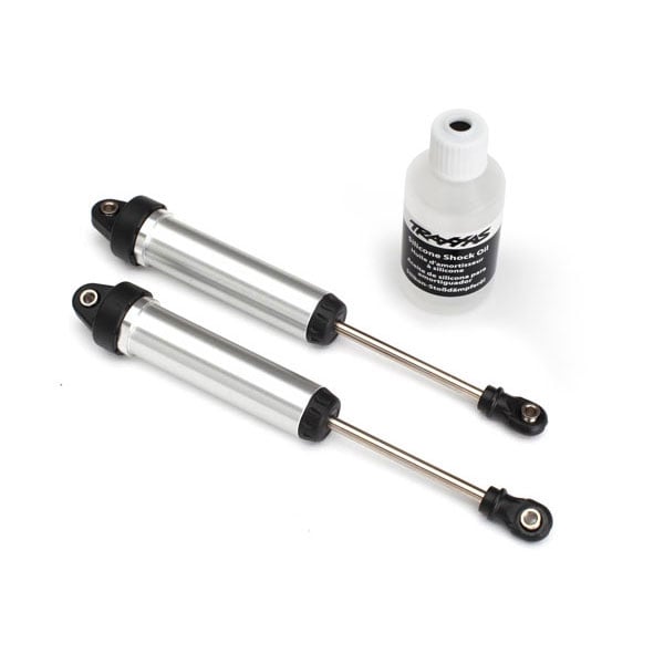 Traxxas Amortisseurs avant gtr 134 mm aluminium argent non filetes (2) 8451