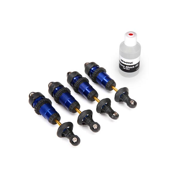 Traxxas Amortisseurs gtr alu anodisé bleu assemblés (sans ressorts) (4) 5460A