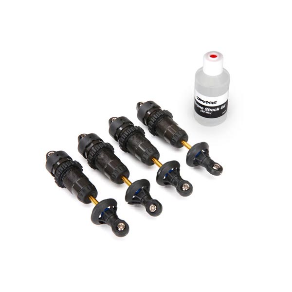 Traxxas Amortisseurs gtr teflon-alu traité dur assemblés (sans ressorts) (4) 5460X