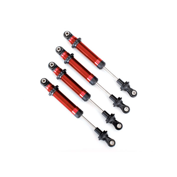 Traxxas Amortisseurs gts alu rouges x4 – sans ressort – utilise avec 8140 8160R