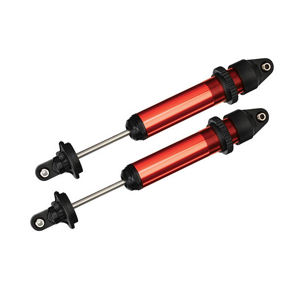 Traxxas Amortisseurs GTX alu anodise rouge assembles (sans ressorts) (x2) 7761R – Image 1