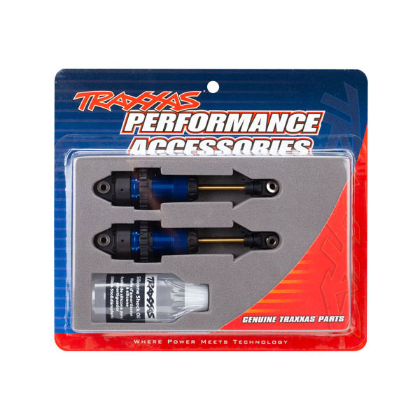 Traxxas Amortisseurs long gtr alu anodisés bleu (2) 7461