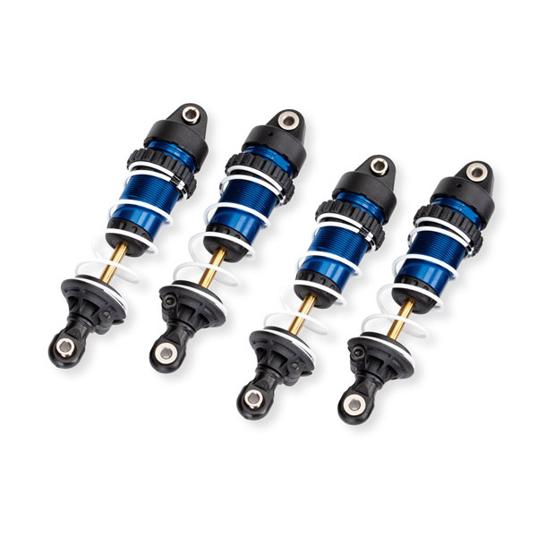 Traxxas Amortisseurs long gtr alu anodisés bleus avec ressort (4) – Mini Maxx 10765-BLUE