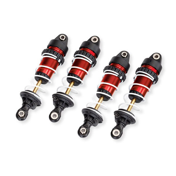 Traxxas Amortisseurs long gtr alu anodisés rouges avec ressort (4) – mini max 10765-RED