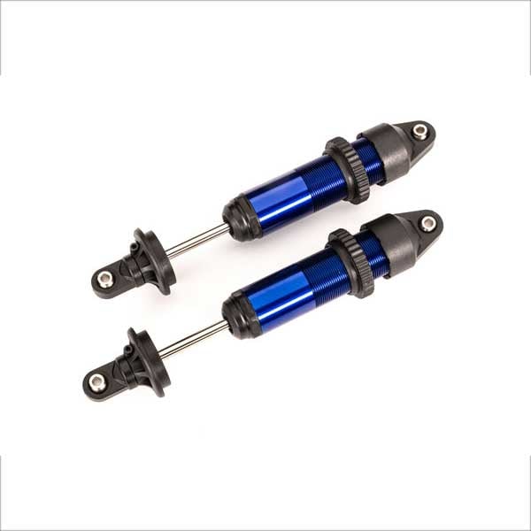 Traxxas Amortisseurs moyen GTX alu anodisé bleu assemblés (sans ressorts) x2 7861