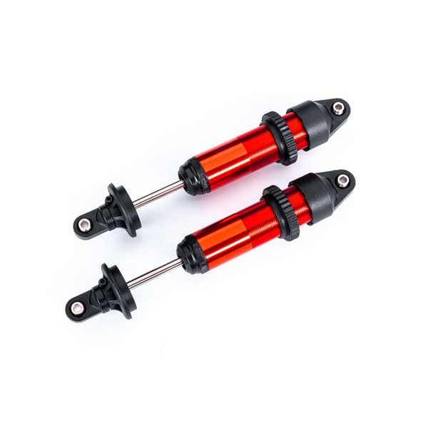 Traxxas Amortisseurs moyen GTX alu anodisé rouge assemblés (sans ressorts) x2 7861R