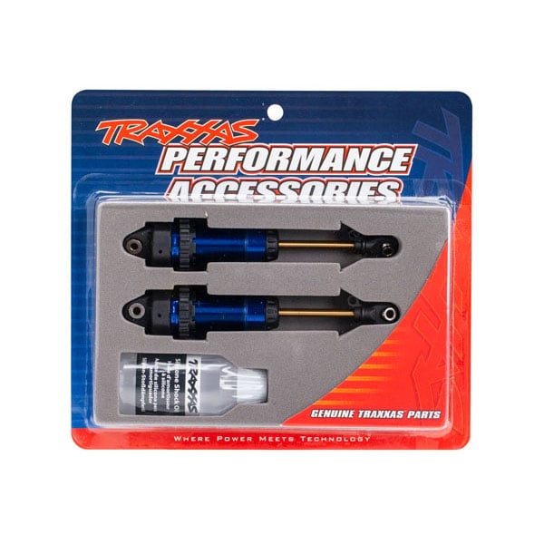 Traxxas Amortisseurs xx long gtr alu anodisés bleu (2) 7462