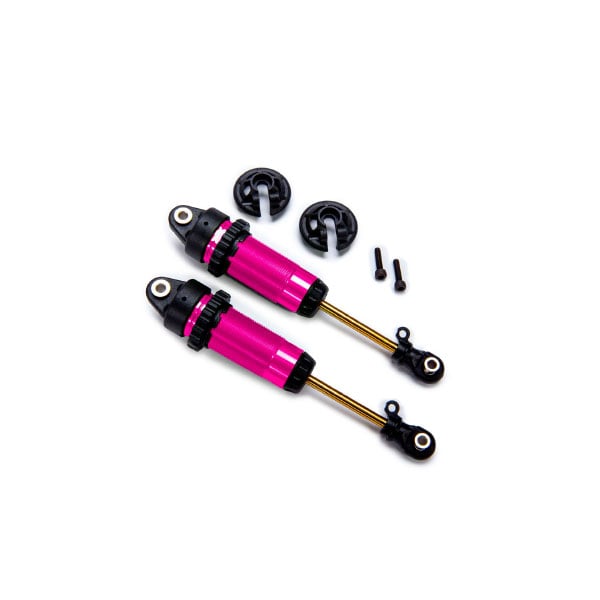 Traxxas Amortisseurs xx long gtr alu anodisés roses sans ressorts (x2) 7462-PINK