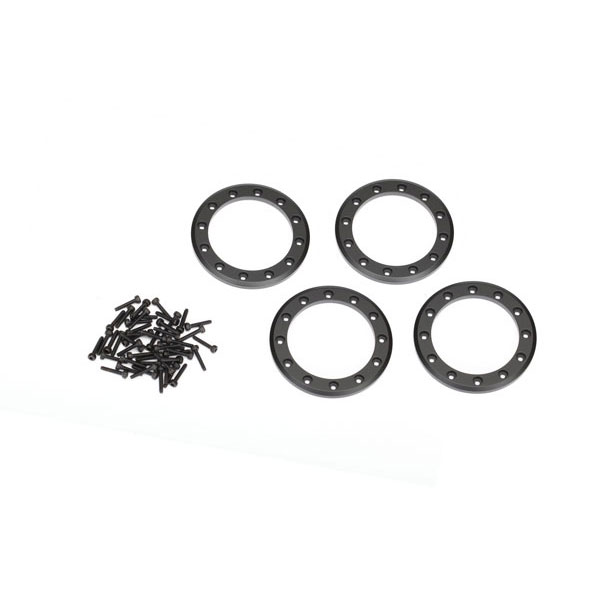Traxxas Anneaux 1,9 aluminium noir (x4) 8169T