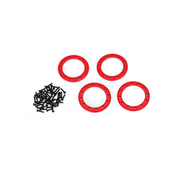 Traxxas Anneaux 1,9 aluminium rouge (x4) 8169R