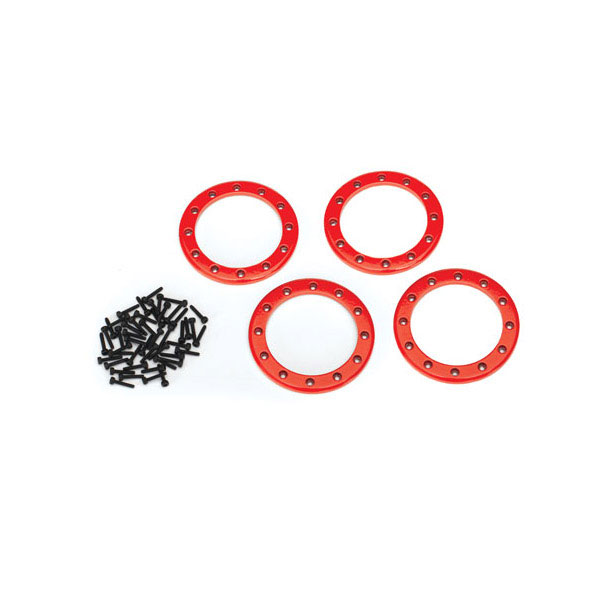 Traxxas Anneaux 2,2 aluminium rouge (x4) 8168R