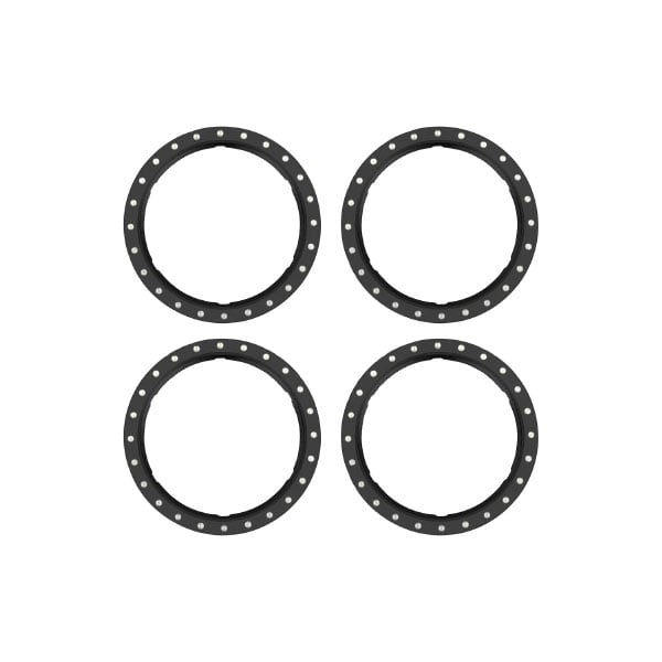 Traxxas Anneaux beadlock aluminium noir (x4) 10276-BLK – Image 1