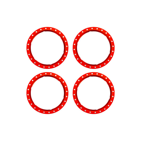 Traxxas Anneaux beadlock aluminium rouge (x4) 10276-RED – Image 1