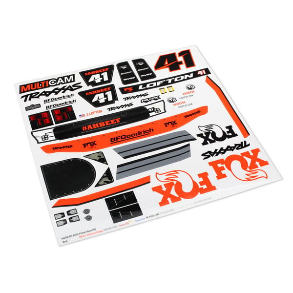 Traxxas Autocollants unlimited desert racer, fox edition 8515