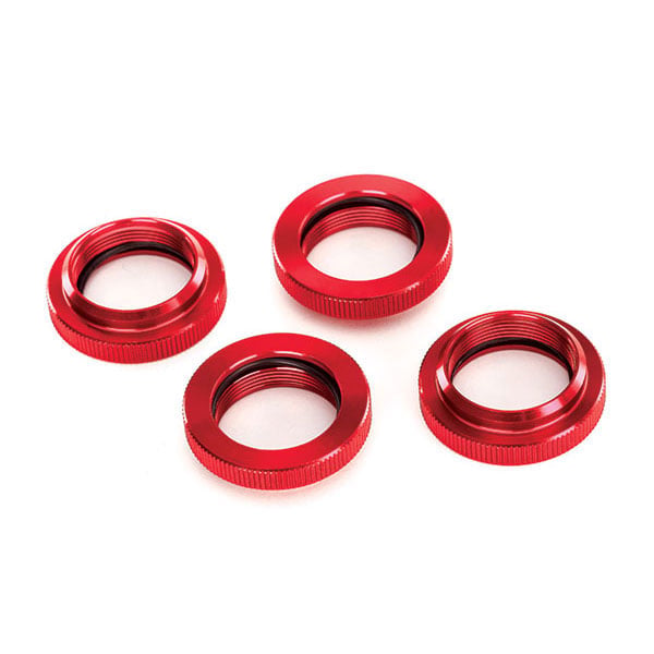 Traxxas Bague de ressort reglable alu anodisees rouge 7767R – Image 1