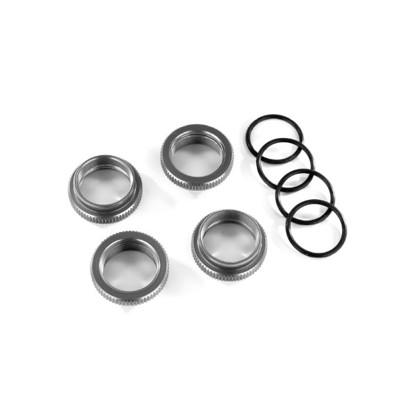 Traxxas Bagues de ressort GT-Maxx alu anodisees grises (x4) 8968-GRAY – Image 1